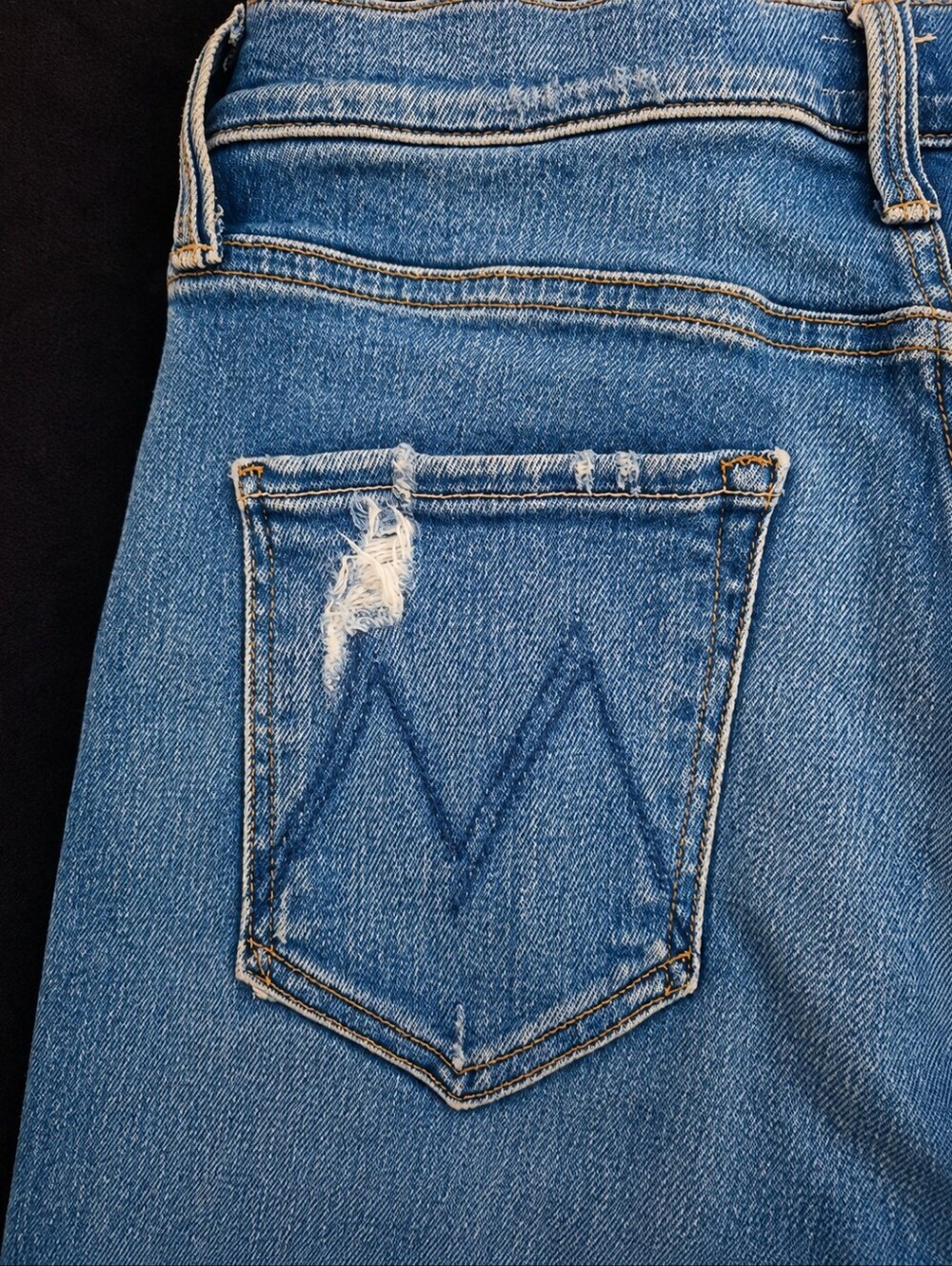 MOTHER The Tomcat Play Like A Pirate Jeans 29 Distressed Straight Crop Denim - Picture 6 of 14